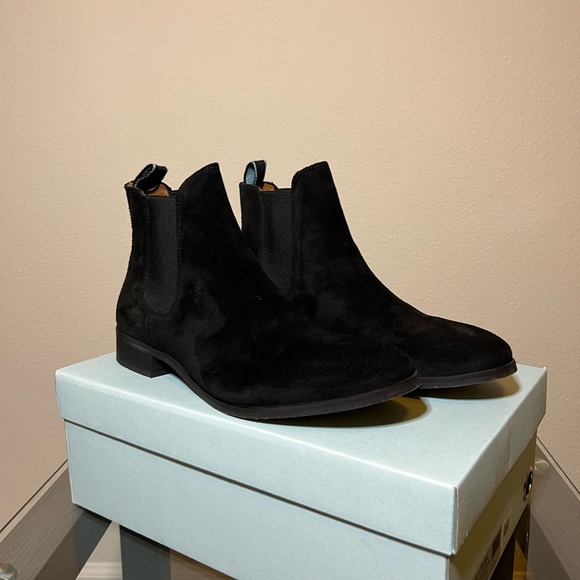 Black Suede Chelsea Boots